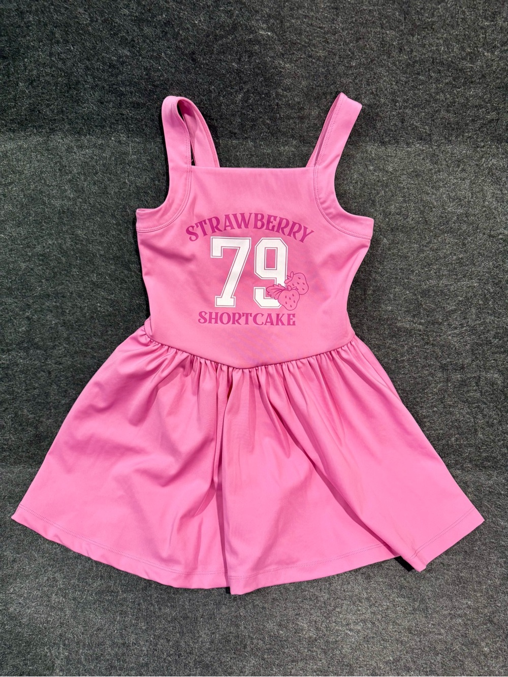 Pink Strawberry Shortcake Graphic Tank Dress